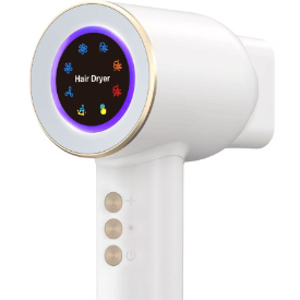 Smart Thermal Control Plasma Hair Dryer 3 Color LED Ring Brushless Motor Brushless Hair Dryer