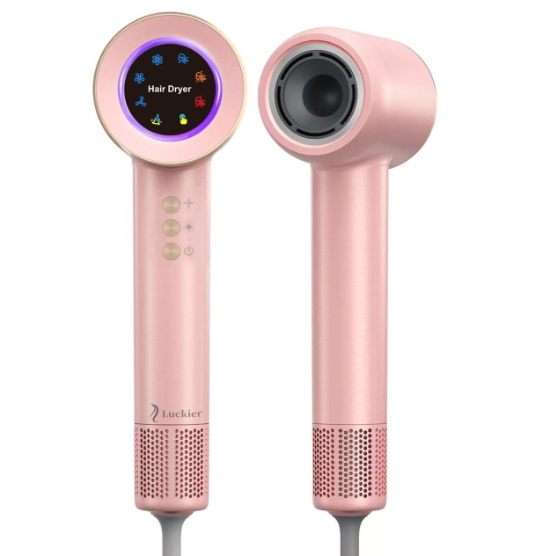 Smart Thermal Control Plasma Hair Dryer 3 Color LED Ring Brushless Motor Brushless Hair Dryer
