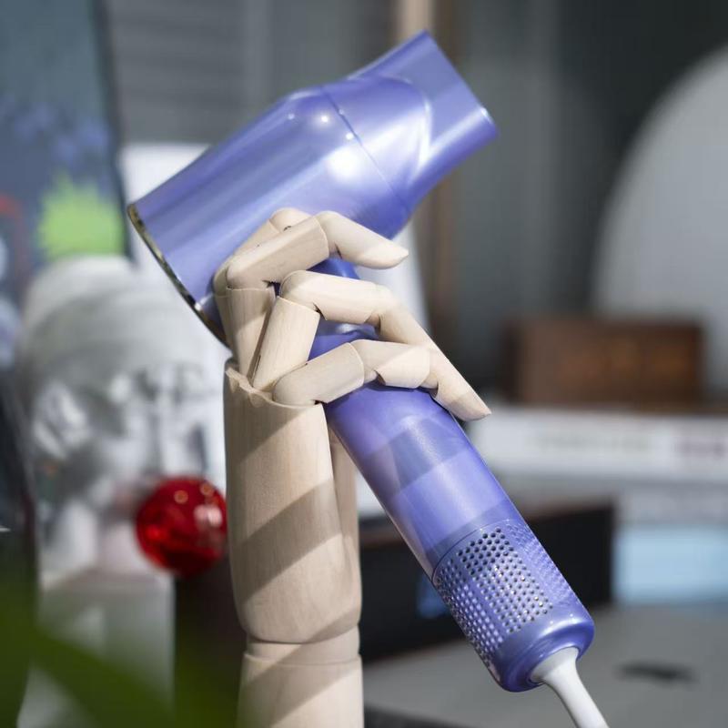 Compact Powerful plasma ion hair dryer Travel Ready With 3 Color Logo Light And Precision Nozzle