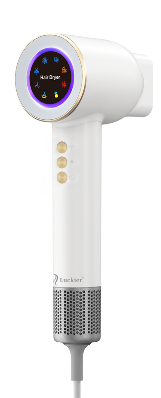 Luckier Ultra Plus Professional Hair Dryer with 110,000 RPM Brushless Motor, Metallic Texture Coating, and 0.2mm Filter Precision